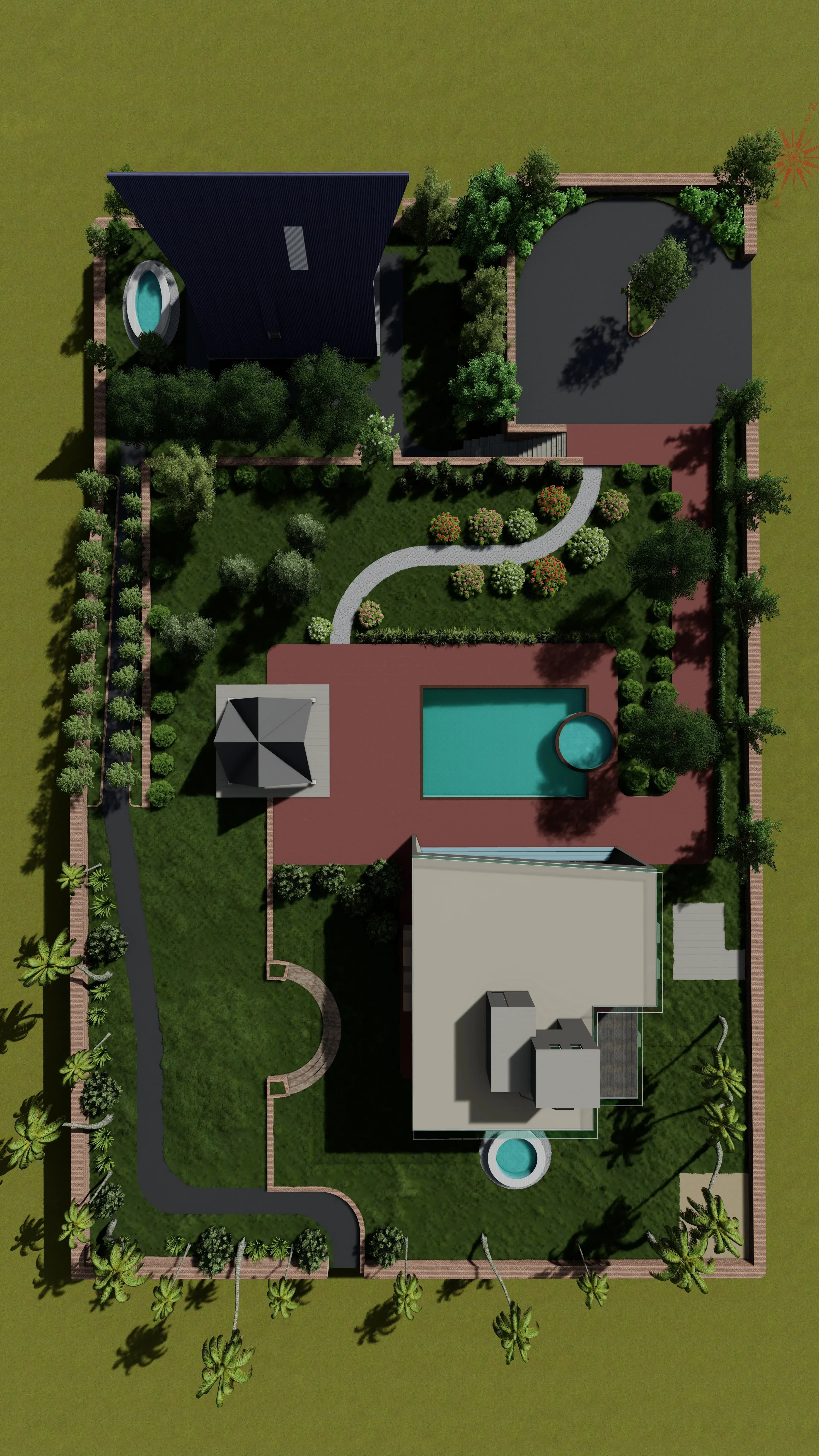 Farmhouse at Gadeshwar – Mr. R. R. Beedu Landscape project
