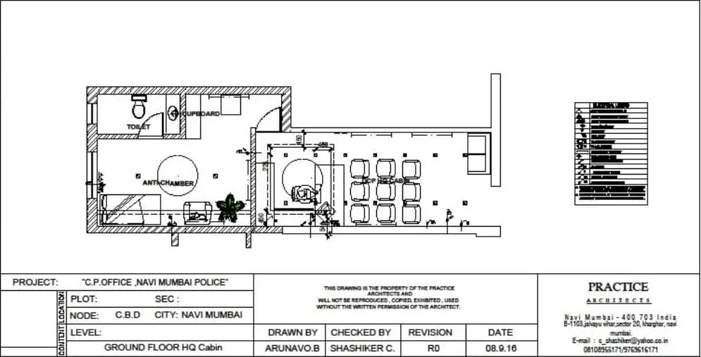 HQ Cabin for Navi Mumbai Police Interior project